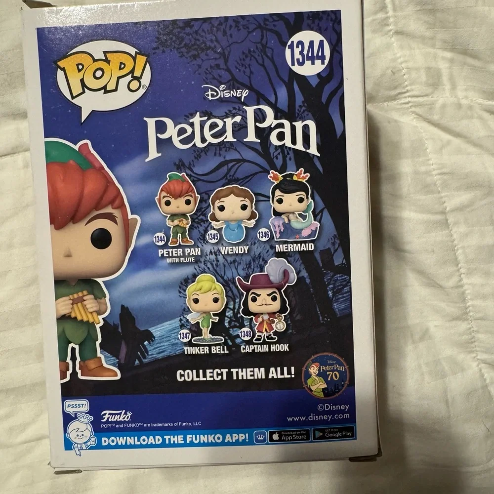 Funko Pop! Peter Pan With Flute #1344  NIB - Picture 3 of 5